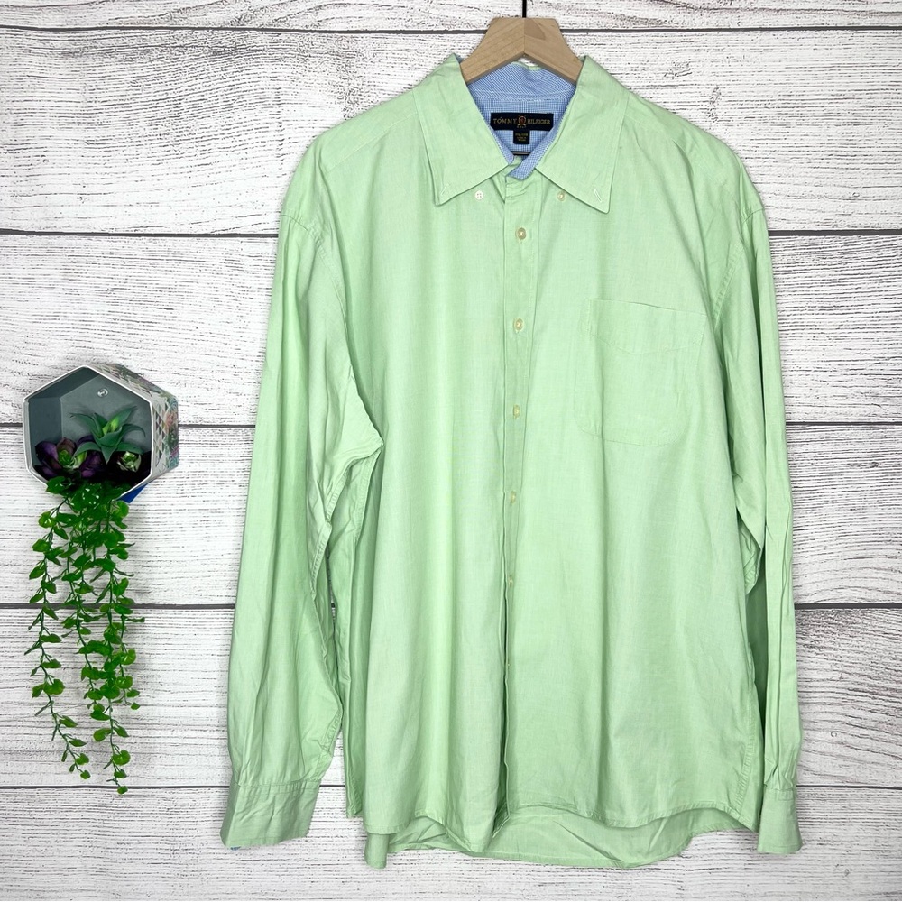 Tommy Hilfiger Golf Green Casual Button Down Shirt Men’s Size XXL